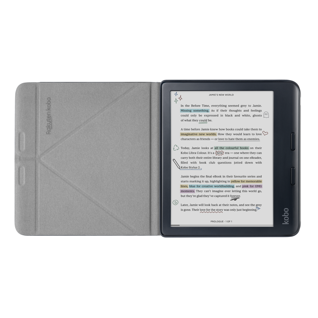 Kobo Libra Colour SleepCover Case | Sleep/Wake Technology | Built-In 2-Way Stand | Vegan Leather | Compatible with 7" Kobo Libra Colour eReader