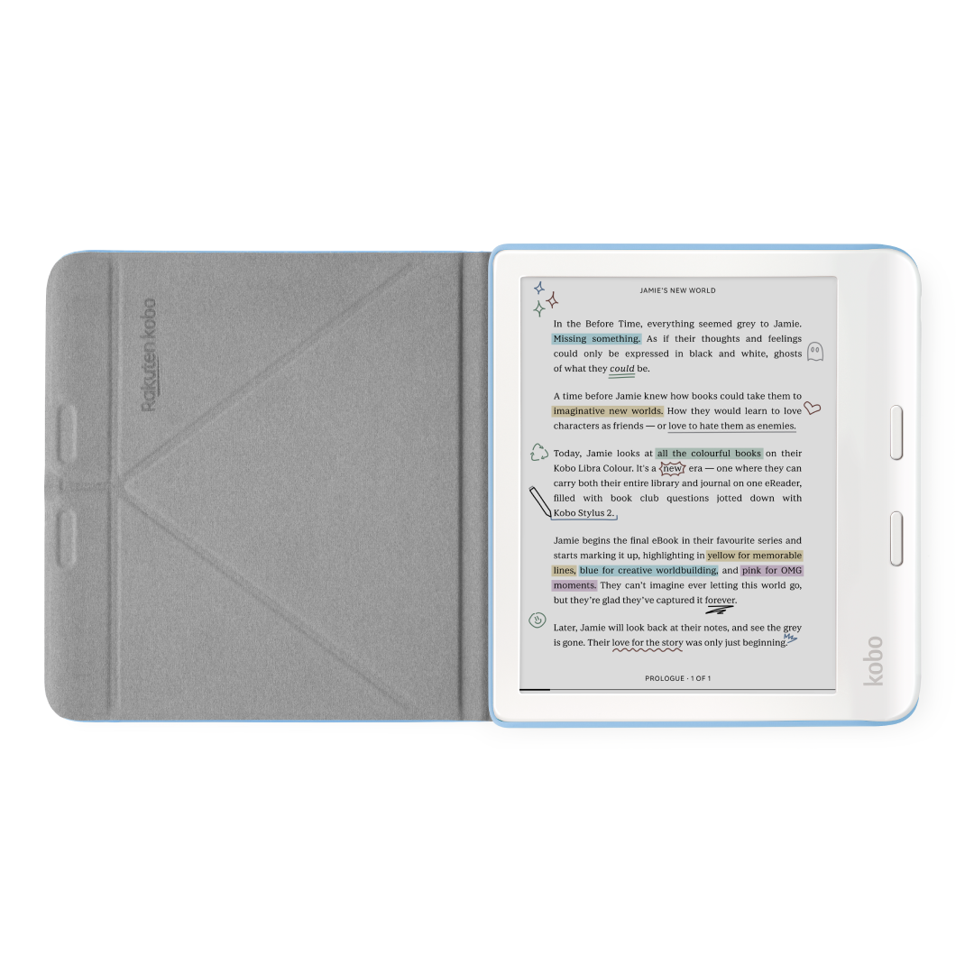 Kobo Libra Colour SleepCover Case | Sleep/Wake Technology | Built-In 2-Way Stand | Vegan Leather | Compatible with 7" Kobo Libra Colour eReader