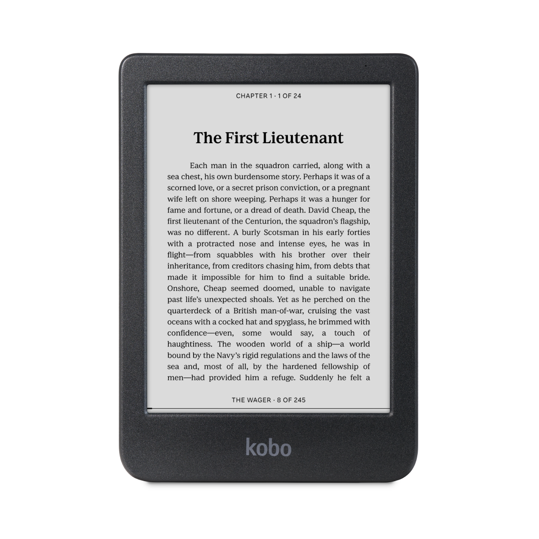 Kobo Clara BW | eReader | 6" Glare-Free Touchscreen with ComfortLight PRO | Dark Mode Option | Audiobooks | Waterproof | 16GB of Storage | Black