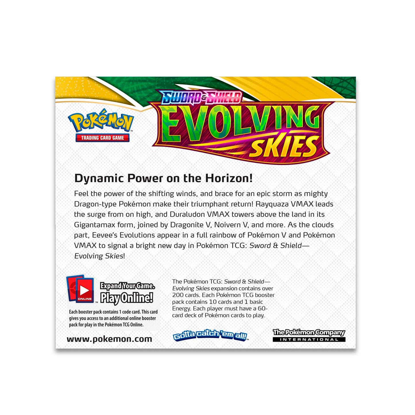 Pokemon Sword and Shield Evolving Skies Booster Display Box  (36 Packs of 10 Cards)