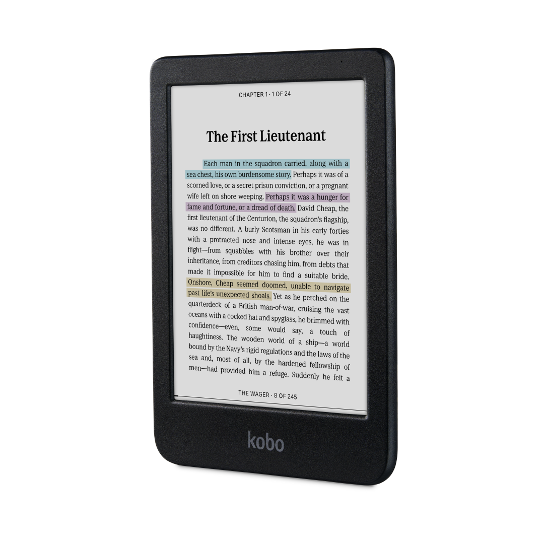 Kobo Clara Colour | eReader | 6" E Ink Kaleido 3 Color Display with ComfortLight PRO | Dark Mode Option | Audiobooks | Waterproof | 16GB of Storage | Black