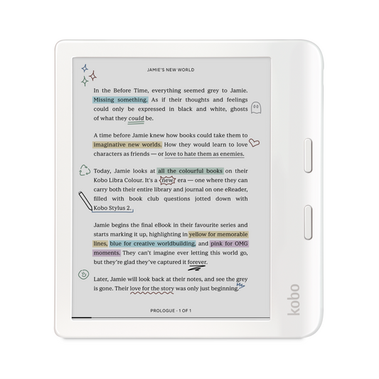 Kobo Libra Colour | eReader | 7" Glare-Free Colour E Ink Kaleido 3 Display | Dark Mode Option | Audiobooks | Waterproof