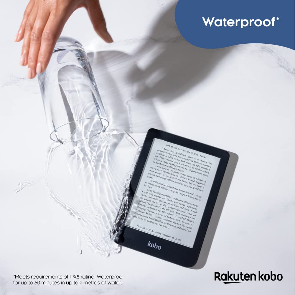 Kobo Clara 2E | eReader | Glare-Free 6” HD Touchscreen | WiFi | 16GB of Storage | Carta E Ink Technology | Waterproof (Open Box, Like New)