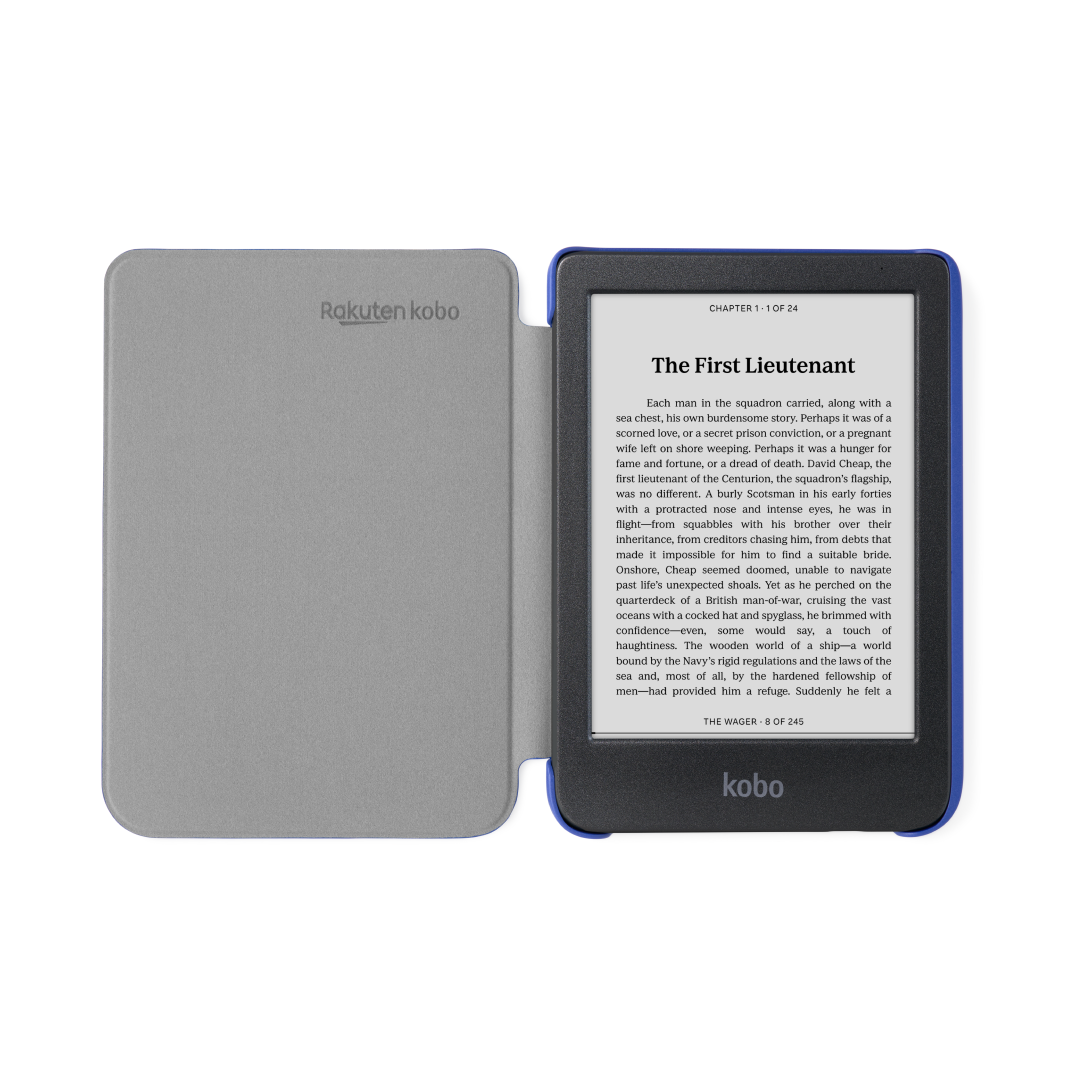 Kobo Clara Colour/BW SleepCover Case | Sleep/Wake Technology | Vegan Leather | Compatible with 6" Kobo Clara Colour/BW eReader (Cobalt Blue Basic)