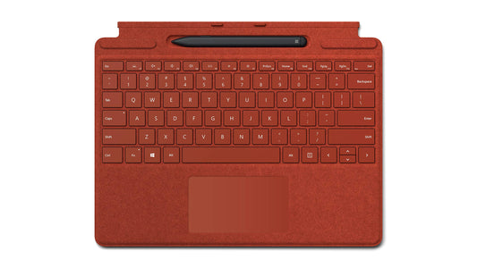 Microsoft Surface Pro X/8/9 Signature Keyboard with Slim Pen - Poppy Red, 25O-00021